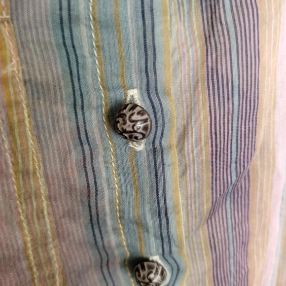 Arrata silent journey sleeveless Button Down Cotton silk tunic top sz Xs - Picture 5 of 9